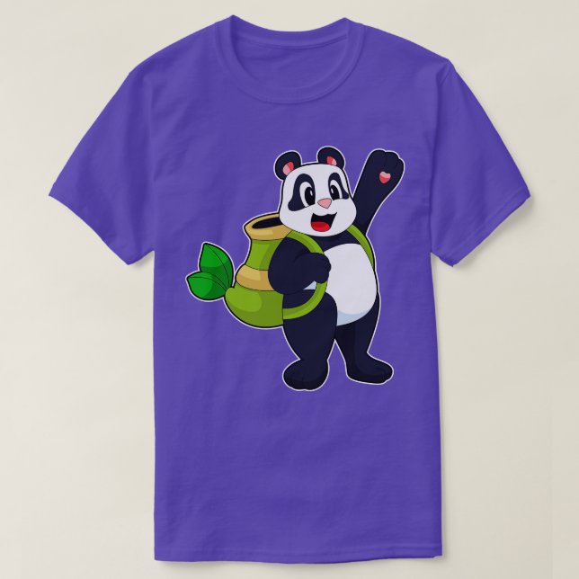 Panda Bamboo Backpack T-Shirt (Design vorne)