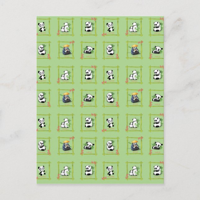 Panda Bamboo Bear Postkarte (Vorderseite)