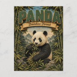 Panda Bamboo Forest POPCUT Postkarte