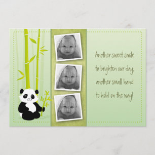 Panda Bamboo - Geburtsausweis Ankündigung