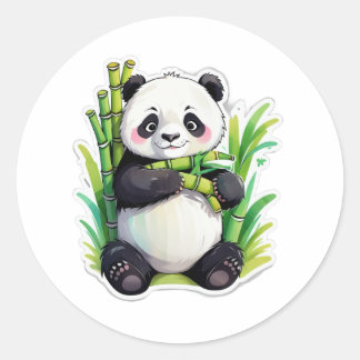 Panda Bamboo Hug Sticker