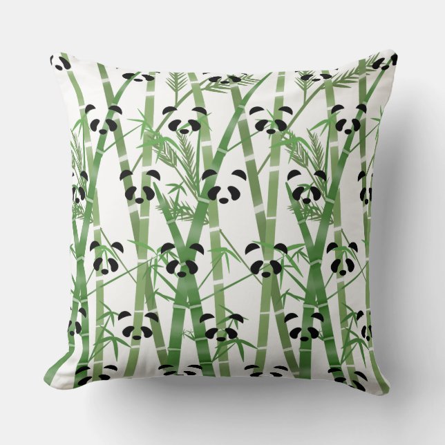 Panda Bamboo Kissen (Vorderseite)