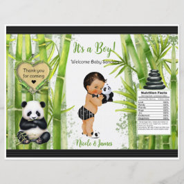 Panda Bamboo Theme Baby Boy Chip Bag