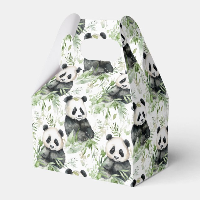 Panda-Bambus-Gefälligkeitsbox Geschenkschachtel (Vorderseite)