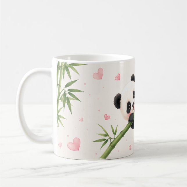 Panda & Bambus Süße Tasse (Links)