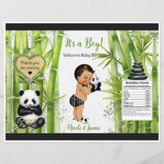 Panda-Bambus-Thema Baby-Junge-Chip-Tüte