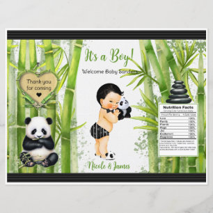 Panda-Bambus-Thema Baby-Junge-Chip-Tüte