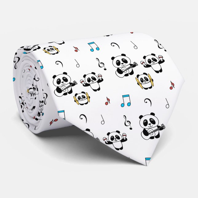 Panda Band - 1000Pandas von Amanda Roos Krawatte (Gerollt)
