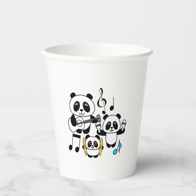 Panda Band - 1000Pandas von Amanda Roos Pappbecher (Vorderseite)