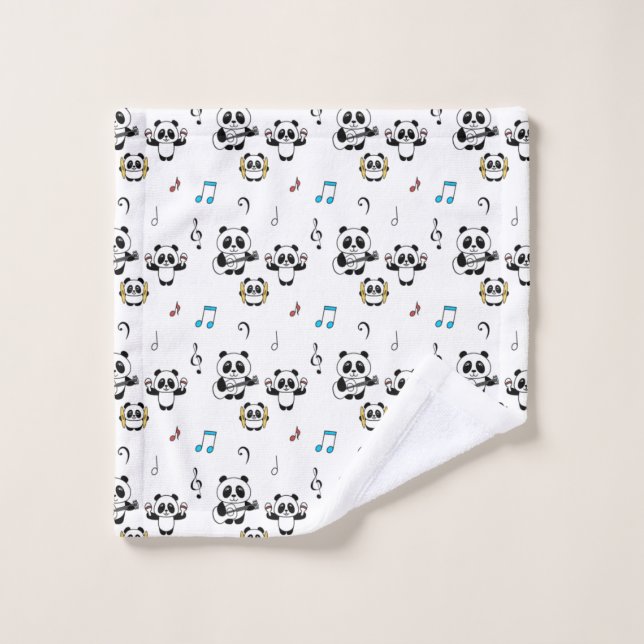 Panda Band - 1000Pandas von Amanda Roos Waschlappen (Waschlappen)