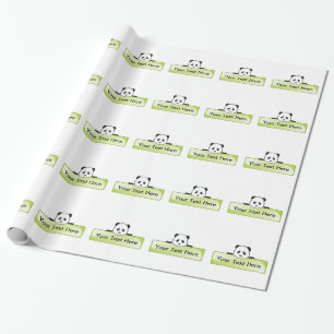 Panda Banner Geschenkpapier