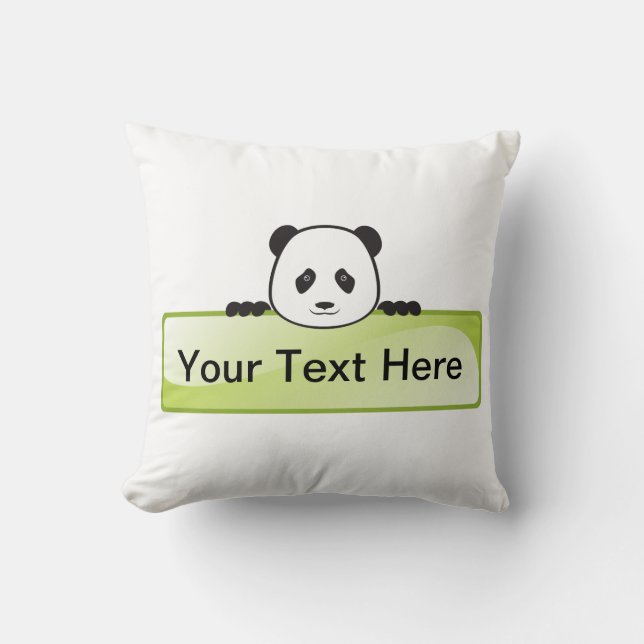 Panda Banner Kissen (Vorderseite)
