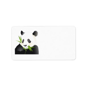 Panda-Bär Adressaufkleber