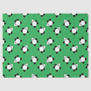 Panda-Bär auf Gras Seidenpapier