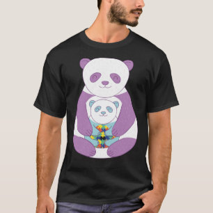 Panda Bär Autismus Bewusstsein Puzzleteile Symbol T-Shirt