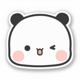 Panda Bär, Bubu und Dudu, Gesichtsblase Aufkleber