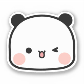 Panda Bär, Bubu und Dudu, Gesichtsblase Aufkleber