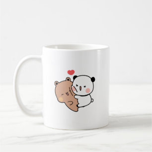 Panda-Bär, Bubu und Dudu umarmen Liebe Kaffeetasse