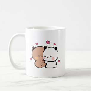 Panda Bär, bubu und dudu umarmen Liebe Kaffeetasse