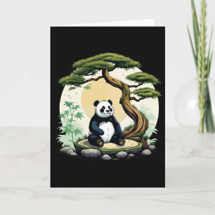 Panda Bär Buddha Zen Yoga Meditation Idee Karte