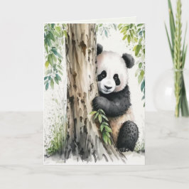 Panda Bär denkt an Sie Karte