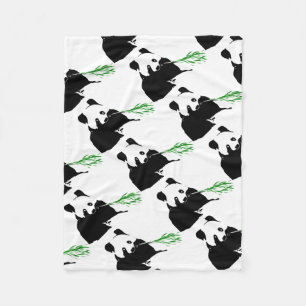 Panda-Bär-Design. Fleecedecke