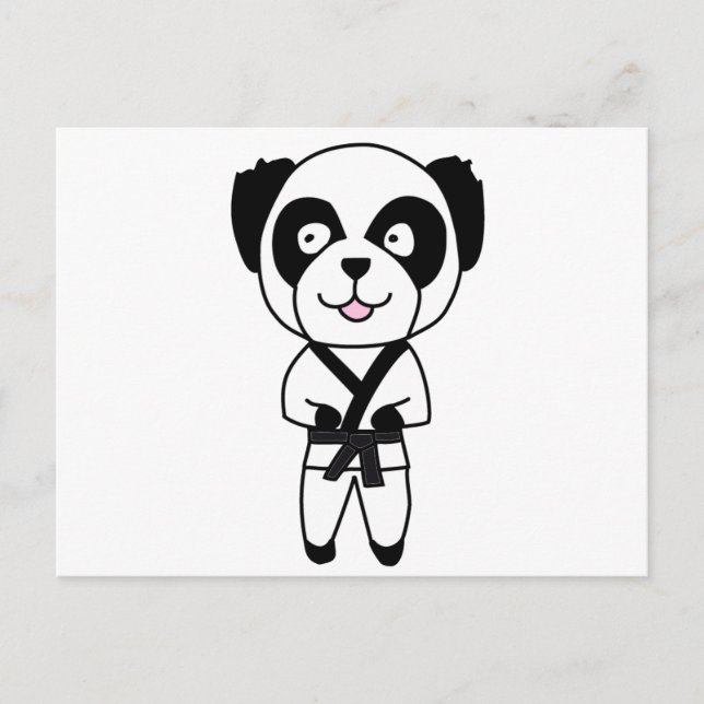 Panda-Bär für Kampfkunst Postkarte (Vorderseite)