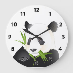 Panda-Bär Große Wanduhr