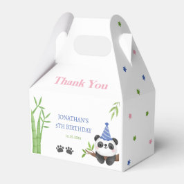 Panda-Bär Grün Bambus Kindergeburtstag Geschenkschachtel