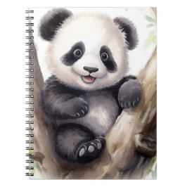 Panda Bär in Bamboo Tree Notizblock