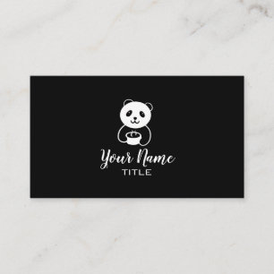 Panda-Bär-Kaffee-Essen Visitenkarte
