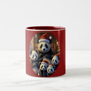 Panda-Bär Kaffee-Tassen Zweifarbige Tasse