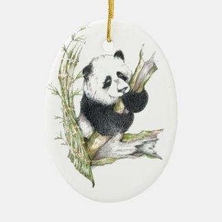 Panda-Bär Keramik Ornament