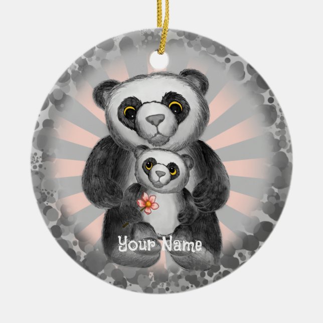 Panda Bär Liebe Ornament (Vorne)