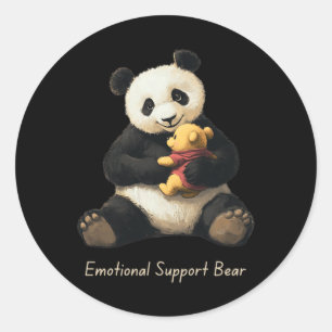 Panda-Bär mit einem Niedlichen Bär für emotionale Runder Aufkleber