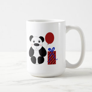 Panda Bär mit rotem Luftballon Kaffeetasse