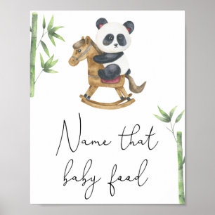 Panda Bär - Name dieses Babynahrung Poster