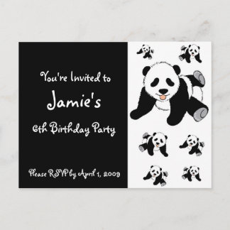 Panda-Bär-Party Einladungen