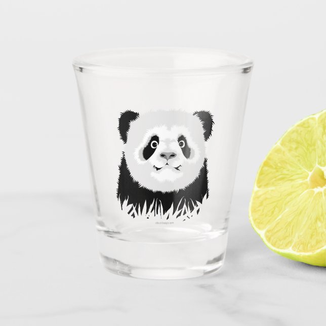 Panda-Bär Schnapsglas (Vorderseite)