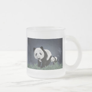 Panda Bär süß kuschelig Tier schwarz weiß süß Mattglastasse