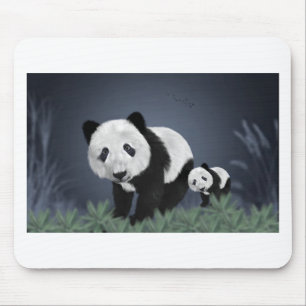 Panda Bär süß kuschelig Tier schwarz weiß süß Mousepad