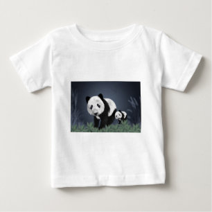 Panda Bär süß niedlich Tier schwarz weiß süß Baby T-shirt
