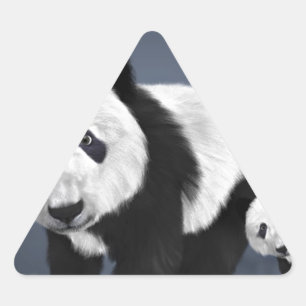 Panda Bär süß niedlich Tier schwarz weiß süß Dreieckiger Aufkleber