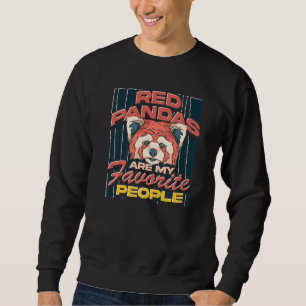 Panda Bär Süßes Tier Zootier Roter Panda Sweatshirt