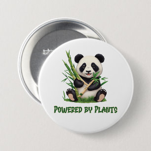 Panda Bär von Pflanzen angetrieben Button