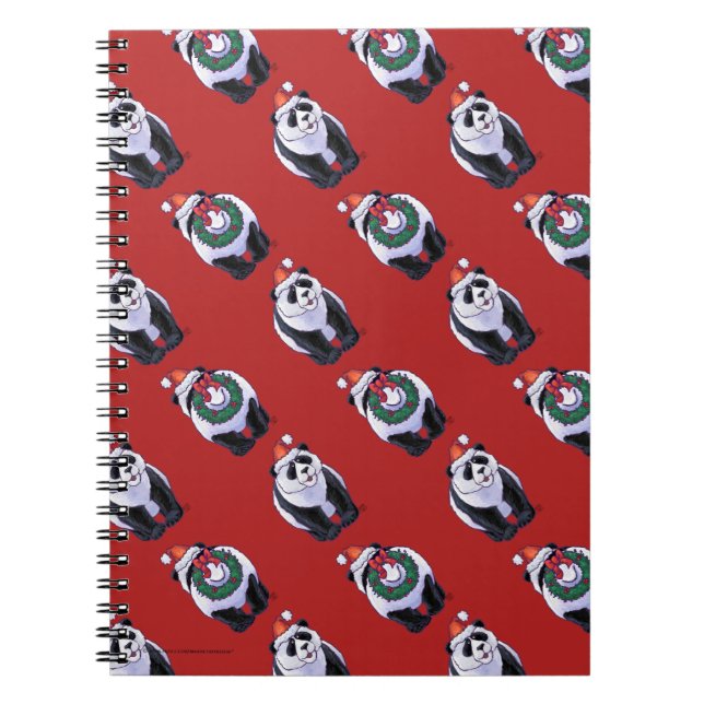 Panda Bär Weihnachten Notizblock (Vorderseite)
