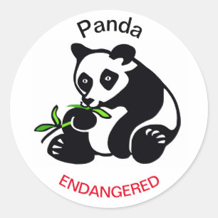 PANDA Bär - Wildtiere - Ökologie - Erhaltung Runder Aufkleber