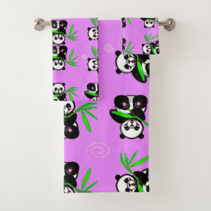 Panda-Bären Badhandtuch Set