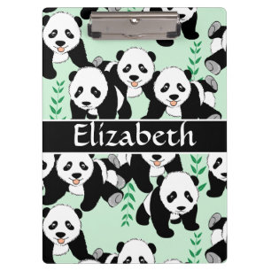 Panda-Bären grafisch personifizieren Klemmbrett