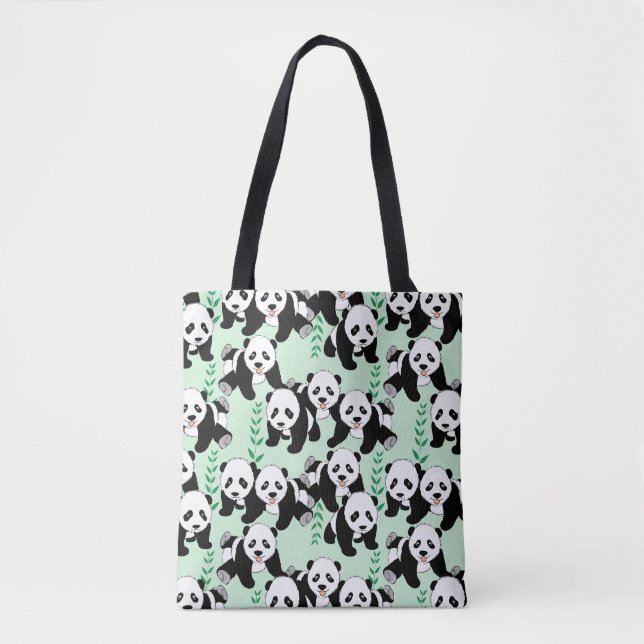 Panda-Bären grafisch Tasche (Vorderseite)